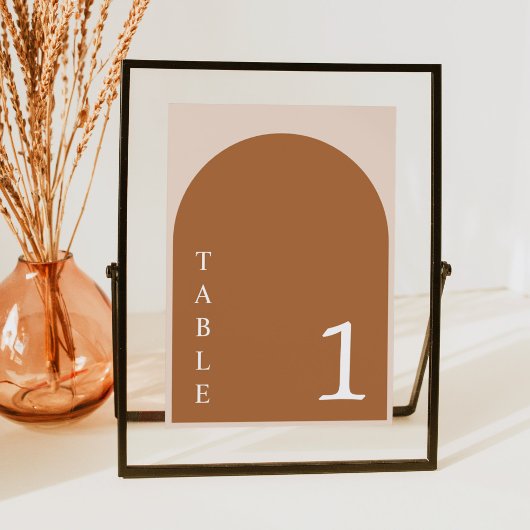 MIA Arched Burnt Orange Moderne Favoriten Zeichen Poster