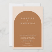 MIA Arched Burnt Orange Moderne Minimalistische Ho Einladung (Vorderseite)