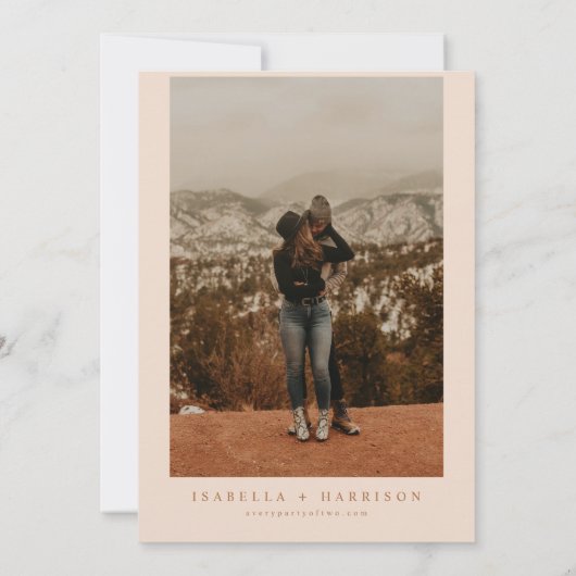 MIA Arched Burnt Orange Moderne Minimalistische Ho Einladung (Rückseite)