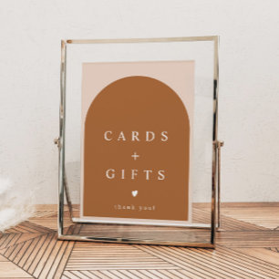 MIA Arched Orange Modern Cards & Gifts Zeichen Poster
