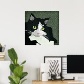 Mia Art Grüne Leinwand Poster (Heimbüro)
