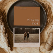 MIA Boho Burnt Orange Foto Vielen Dank Einladung