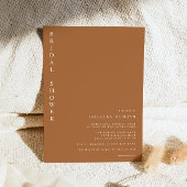 Mia - Boho Burnt Orange Minimalistisches Brautpart Einladung