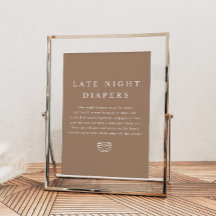 MIA Boho Earth Tone Spate Night Diapers Babydusche