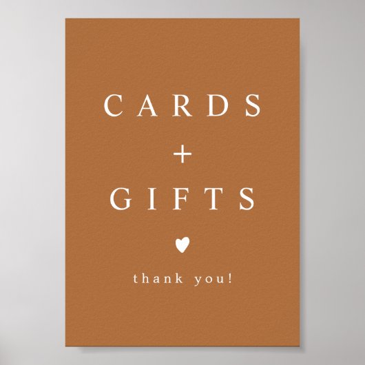 MIA Boho Terracotta Burnt Orange Karten und Gesche Poster (Vorne)