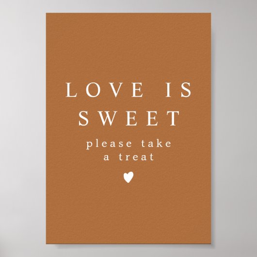 MIA Boho Terracotta Liebe ist Sweet Nehmen Sie ein Poster (Vorne)