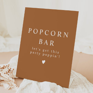 MIA Boho Terracotta Popcorn Bar Party Poppin' Sockelschild