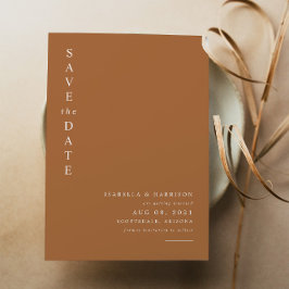 Mia - Burnt Orange Moderne Minimalistisch Save the Einladung