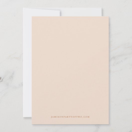 Mia - Burnt Orange Moderne Minimalistisch Save the Einladung (Rückseite)