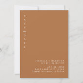 MIA BURNT ORANGE SAVE THE DATE EINLADUNG (Vorderseite)