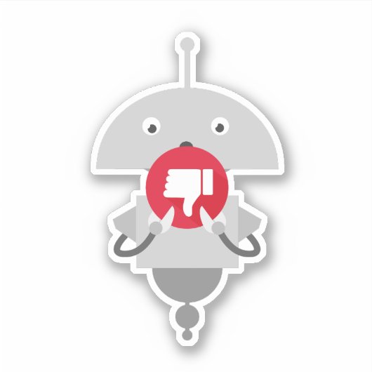 Mia Daumen-Down Aufkleber (Vorderseite)