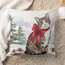 Mia die festliche Katze mit festlicher Dekoration