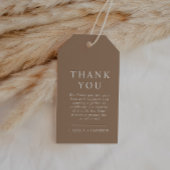 Mia - Earth Tone Taupe Modernes Minimalistisches B Geschenkanhänger