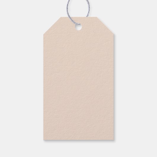Mia - Earth Tone Taupe Modernes Minimalistisches B Geschenkanhänger (Rückseite)