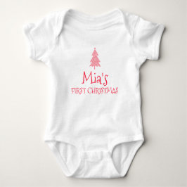Mia First Christmas Baby 1. Weihnachtsnachtsanfang Baby Strampler