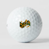 "Mia" Florales Mia-Name-Logo, Golfball (Vorderseite)