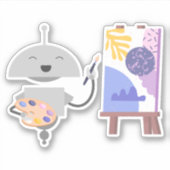 Mia-Gemälde Aufkleber (Vorderseite)