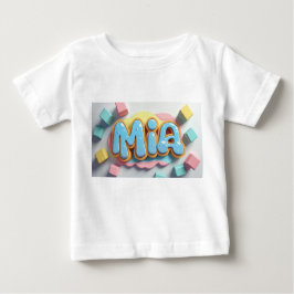 Mia geschrieben in Graffiti-Schriftart Baby T-shirt
