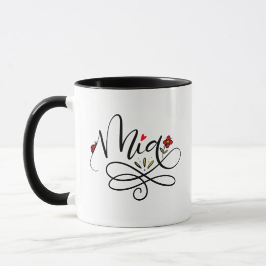 Mia, handschriftlich tasse (Links)