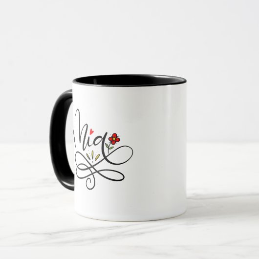 Mia, handschriftlich tasse (Vorderseite Links)