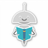 Mia liest ein Buch Aufkleber (Vorderseite)