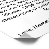 MIA, Mental Illness Awareness, Mental Illness i... Poster (Ecke)