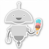 Mia mit Eiscreme Aufkleber (Vorderseite)