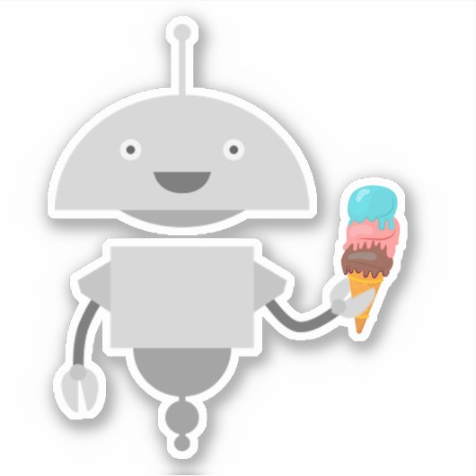 Mia mit Eiscreme Aufkleber (Vorderseite)