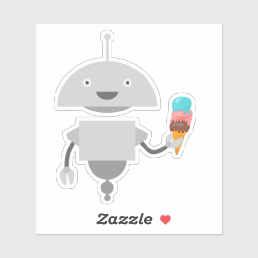 Mia mit Eiscreme Aufkleber (Blatt)