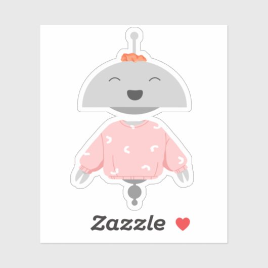 Mia mit Scrunchie-Aufkleber Aufkleber (Blatt)