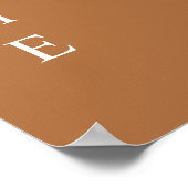 MIA Moderne Minimalistische Terracotta Hochzeit Wi Poster (Ecke)