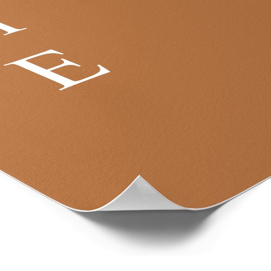 MIA Moderne Minimalistische Terracotta Hochzeit Wi Poster (Ecke)