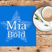 Mia Name Cloud Customizable Poster