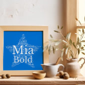 Mia Name Cloud Customizable Poster