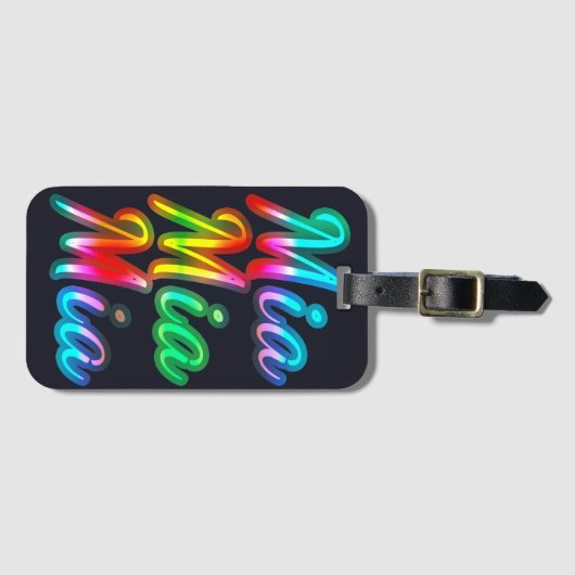 Mia Name Gepäckanhänger (Vorderseite (Horizontal))