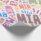 MIA Name-Textentwurf Geschenkpapier (Ecke)