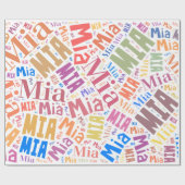 MIA Name-Textentwurf Geschenkpapier (Flach)