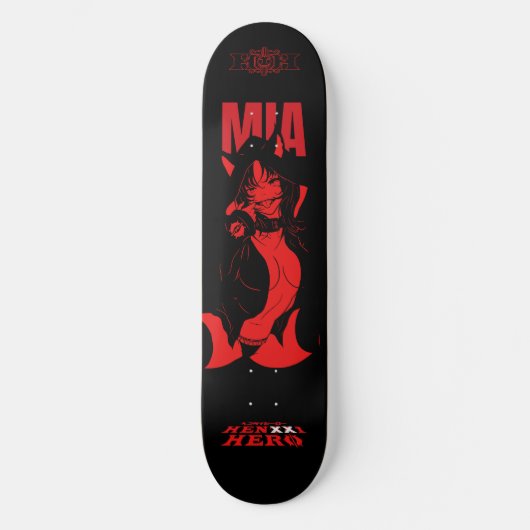 Mia Red Skateboard (Vorderseite)