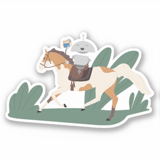 Mia Reitpferd Aufkleber (Vorderseite)