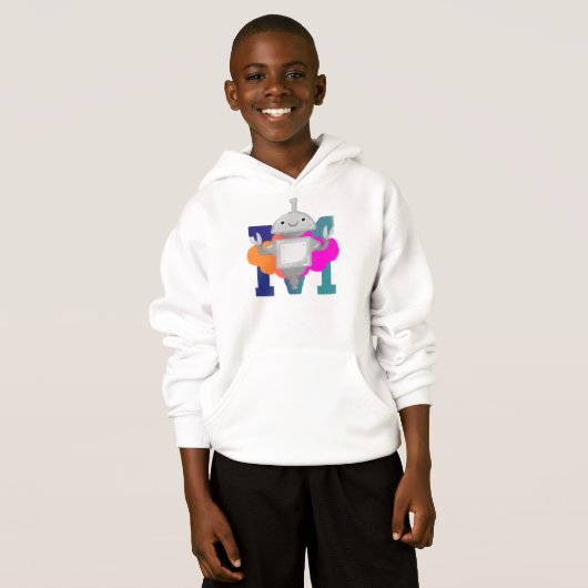 Mia Robot Sweatshirt- Design Contest Gewinner H Hoodie (Vorne ganz)