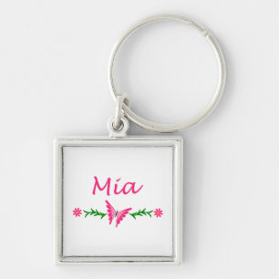 Mia (rosa Schmetterling) Schlüsselanhänger