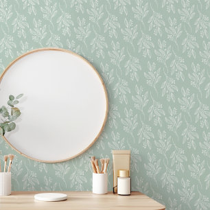 MIA Sage Green Blume Muster Botanisches Blumenmust Tapete
