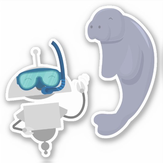 Mia-Taucher 2 Aufkleber (Vorderseite)