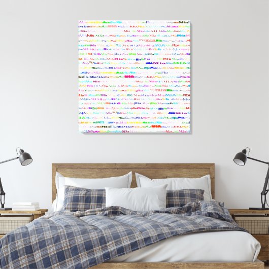 Mia Text Design II Wrapped Canvas Leinwanddruck (Insitu (Schlafzimmer))