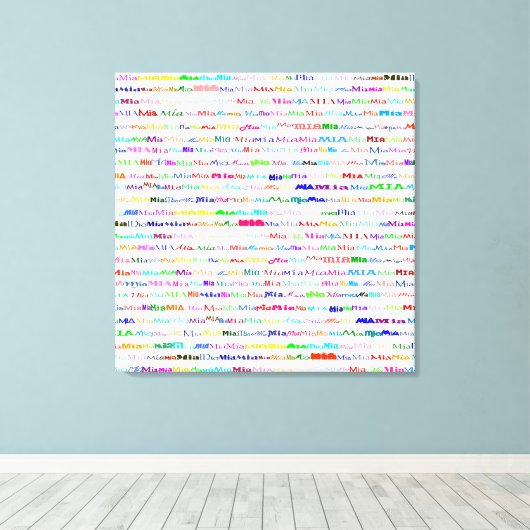Mia Text Design II Wrapped Canvas Leinwanddruck (Insitu (Holzboden))
