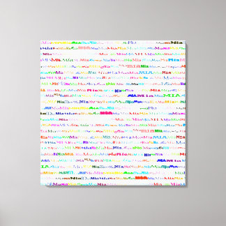 Mia Text Design II Wrapped Canvas Leinwanddruck