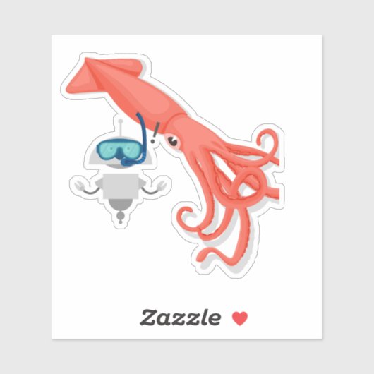 Mia Tintenfisch Aufkleber (Blatt)