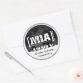 MIAClan.net Hochwertige Decals weiß/schwarz Runder Aufkleber (Umschlag)