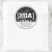 MIAClan.net Hochwertige Decals weiß/schwarz Runder Aufkleber (Tasche)