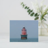 Miah Maull Lighthouse, Delaware Bay, NJ. Postkarte (Stehend Vorderseite)